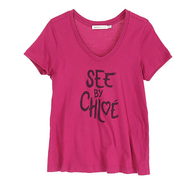 SEE BY CHLOE 씨 바이 클로에 코튼 반팔 티셔츠(SIZE : WOMEN S~M)