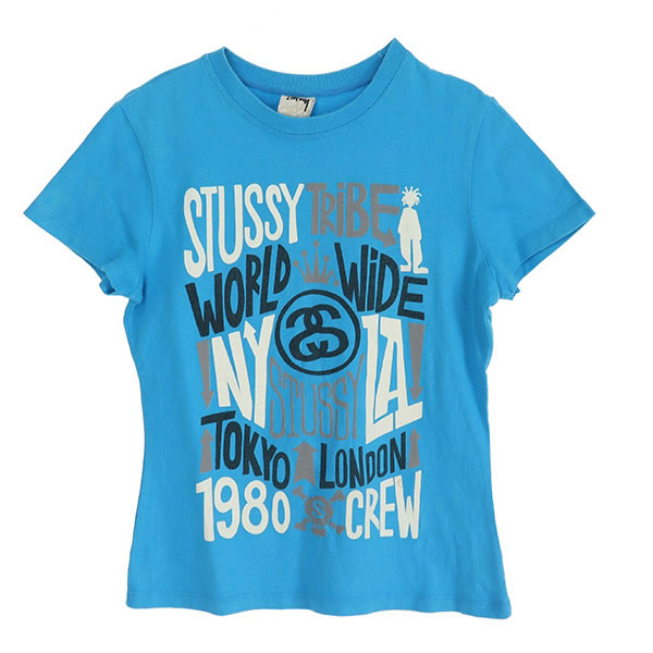 STUSSY 스투시 코튼 반팔 티셔츠[ MADE IN U.S.A. ](SIZE : WOMEN S)