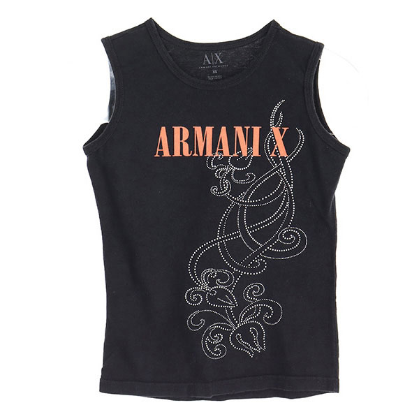 ARMANI EXCHANGE 알마니 익스체인지 코튼 민소매 티셔츠[ MADE IN U.S.A. ](SIZE : WOMEN XS)