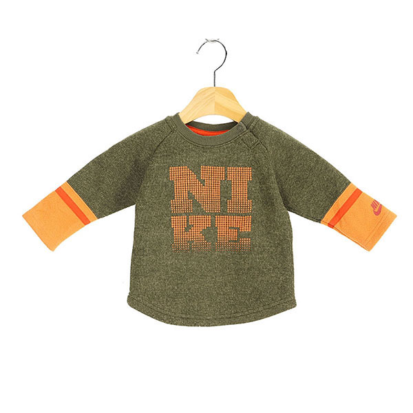 NIKE 나이키 폴리 코튼 기모 티셔츠(SIZE : KIDS 80)