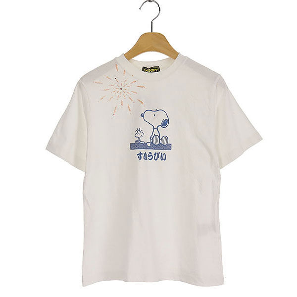 [미사용품]SNOOPY  코튼 반팔 티셔츠(SIZE : WOMEN M)