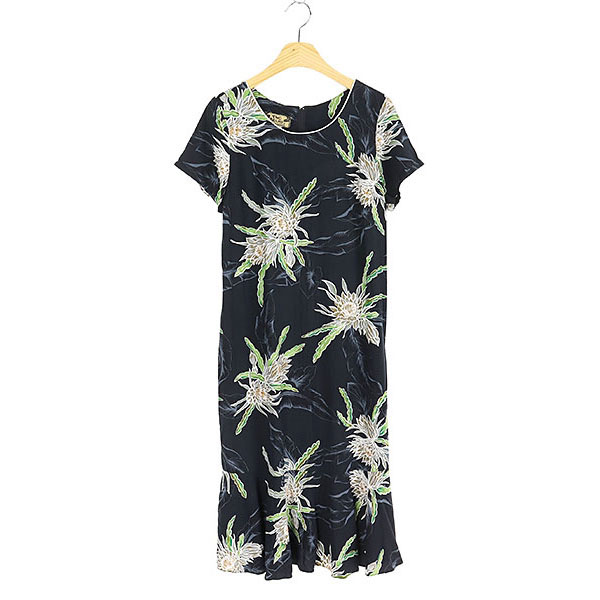 TWO PALMS  레이온 반팔 원피스[ MADE IN HAWAII ](SIZE : WOMEN S)