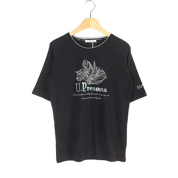 [미사용품]U.P RENOMA  폴리 코튼 반팔 티셔츠(SIZE : WOMEN M)