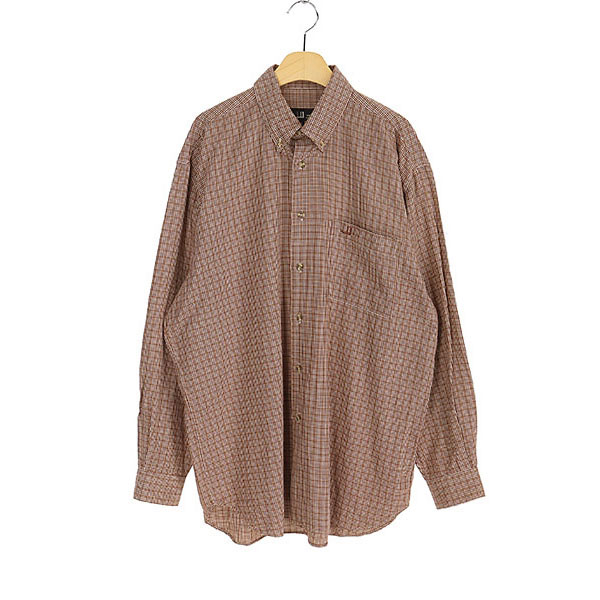 DUNHILL 던힐 코튼 체크 셔츠[ MADE IN ITALY ](SIZE : MEN M~L)