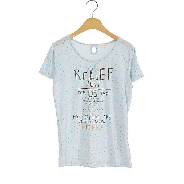 [미사용품]VIANTY  폴리 코튼 반팔 티셔츠(SIZE : WOMEN M~L)