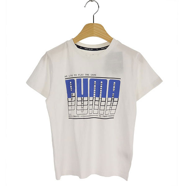 [미사용품]PUMA 퓨마 코튼 반팔 티셔츠(SIZE : KIDS 140)