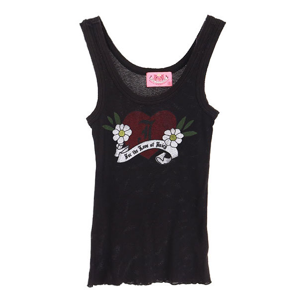 JUICY COUTURE 쥬시 꾸뛰르 코튼 민소매 티셔츠[ MADE IN U.S.A. ](SIZE : WOMEN XS)